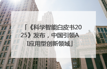 《科学智能白皮书2025》发布，中国引领AI应用型创新领域