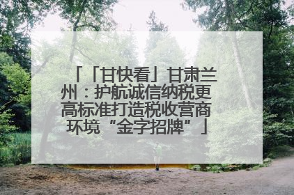 「甘快看」甘肃兰州：护航诚信纳税更高标准打造税收营商环境“金字招牌”