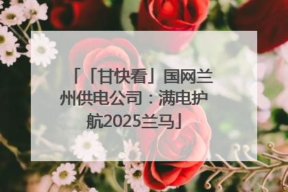 「甘快看」国网兰州供电公司：满电护航2025兰马