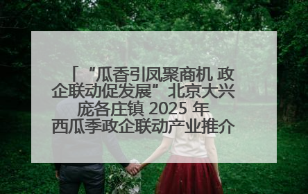 “瓜香引凤聚商机 政企联动促发展”北京大兴庞各庄镇 2025 年西瓜季政企联动产业推介活动圆满举行