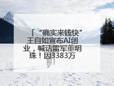 “确实来钱快”王自如宣布AI创业，喊话雷军董明珠！因3383万元案款仍被限消