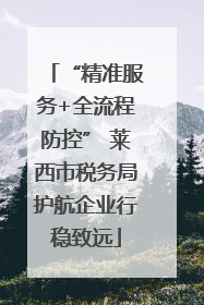 “精准服务+全流程防控” 莱西市税务局护航企业行稳致远