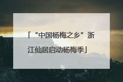 “中国杨梅之乡”浙江仙居启动杨梅季