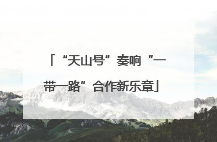 “天山号”奏响“一带一路”合作新乐章