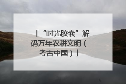 “时光胶囊”解码万年农耕文明（考古中国）