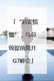 “沮丧愤慨”，乌总统提前离开G7峰会