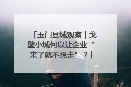 玉门县域观察｜戈壁小城何以让企业“来了就不想走”？