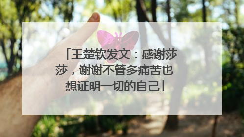 王楚钦发文：感谢莎莎，谢谢不管多痛苦也想证明一切的自己
