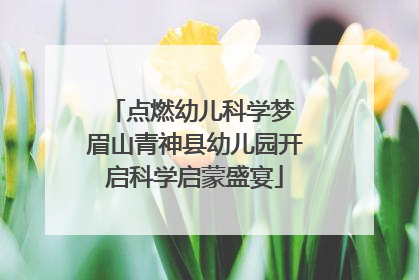 点燃幼儿科学梦 眉山青神县幼儿园开启科学启蒙盛宴