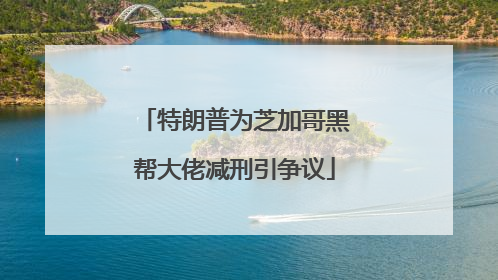 特朗普为芝加哥黑帮大佬减刑引争议