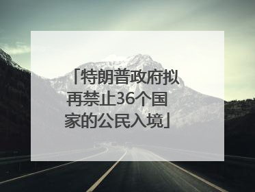 特朗普政府拟再禁止36个国家的公民入境