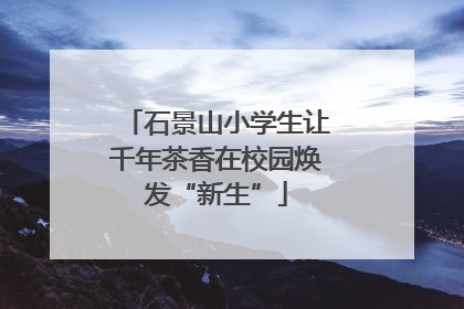 石景山小学生让千年茶香在校园焕发“新生”