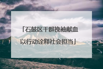 石鼓区干群挽袖献血 以行动诠释社会担当