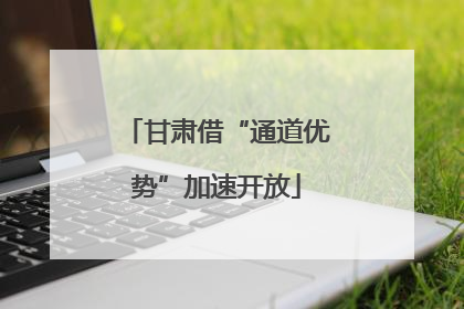 甘肃借“通道优势”加速开放