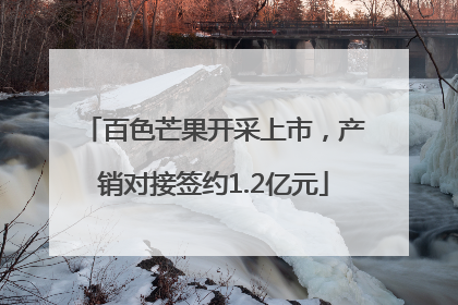 百色芒果开采上市，产销对接签约1.2亿元