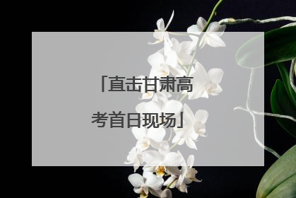 直击甘肃高考首日现场