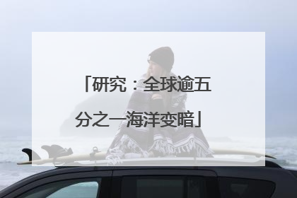 研究：全球逾五分之一海洋变暗