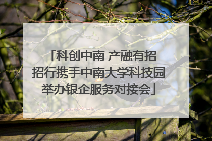 科创中南 产融有招 招行携手中南大学科技园举办银企服务对接会