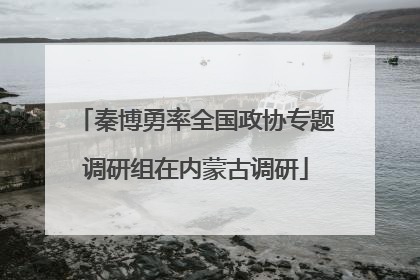 秦博勇率全国政协专题调研组在内蒙古调研