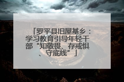 罗平县旧屋基乡：学习教育引导年轻干部“知敬畏、存戒惧、守底线”