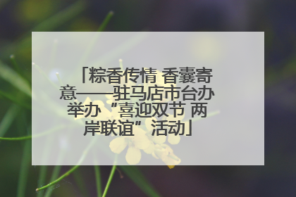 粽香传情 香囊寄意——驻马店市台办举办“喜迎双节 两岸联谊”活动