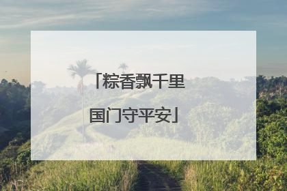 粽香飘千里 国门守平安