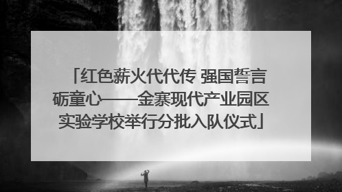 红色薪火代代传 强国誓言砺童心——金寨现代产业园区实验学校举行分批入队仪式