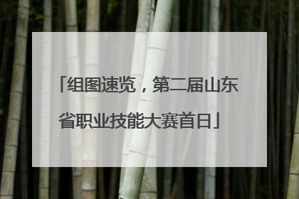 组图速览，第二届山东省职业技能大赛首日