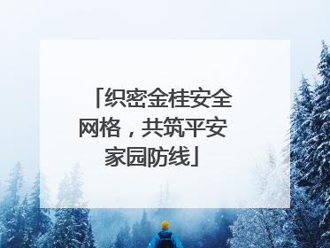 织密金桂安全网格，共筑平安家园防线