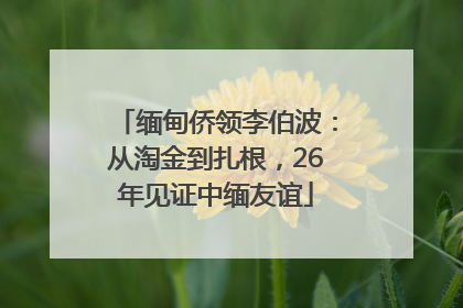 缅甸侨领李伯波：从淘金到扎根，26年见证中缅友谊