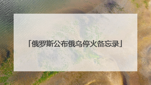 俄罗斯公布俄乌停火备忘录