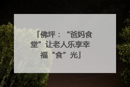 佛坪：“爸妈食堂”让老人乐享幸福“食”光