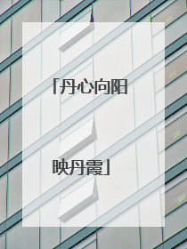 丹心向阳映丹霞