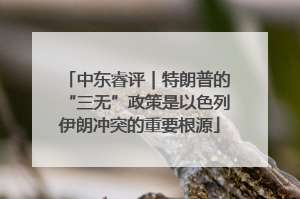 中东睿评｜特朗普的“三无”政策是以色列伊朗冲突的重要根源