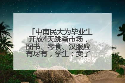 中南民大为毕业生开放4天跳蚤市场，图书、零食、汉服应有尽有，学生：卖了几十个手串