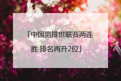 中国男排世联赛两连胜 排名再升2位