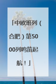中欧班列（合肥）第5000列鸣笛起航！