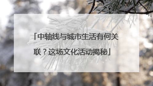 中轴线与城市生活有何关联？这场文化活动揭秘