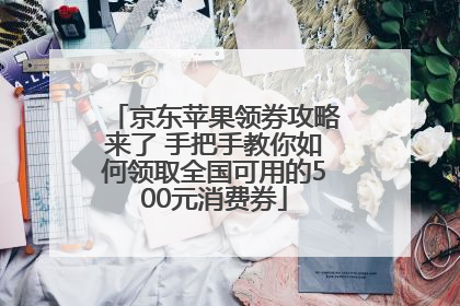 京东苹果领券攻略来了 手把手教你如何领取全国可用的500元消费券