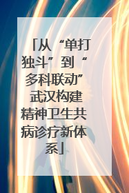 从“单打独斗”到“多科联动” 武汉构建精神卫生共病诊疗新体系