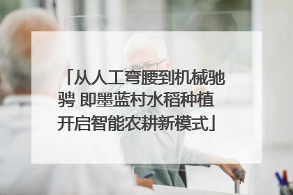 从人工弯腰到机械驰骋 即墨蓝村水稻种植开启智能农耕新模式