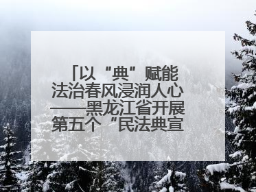 以“典”赋能 法治春风浸润人心——黑龙江省开展第五个“民法典宣传月”活动综述