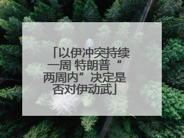 以伊冲突持续一周 特朗普“两周内”决定是否对伊动武
