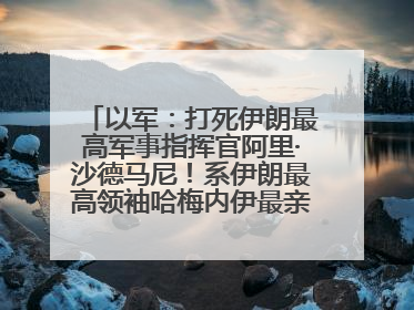 以军：打死伊朗最高军事指挥官阿里·沙德马尼！系伊朗最高领袖哈梅内伊最亲密的人之一