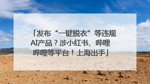 发布“一键脱衣”等违规AI产品？涉小红书、哔哩哔哩等平台！上海出手