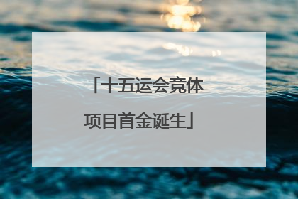 十五运会竞体项目首金诞生