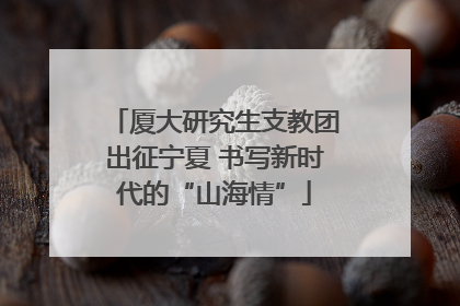 厦大研究生支教团出征宁夏 书写新时代的“山海情”