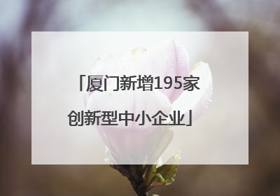 厦门新增195家创新型中小企业