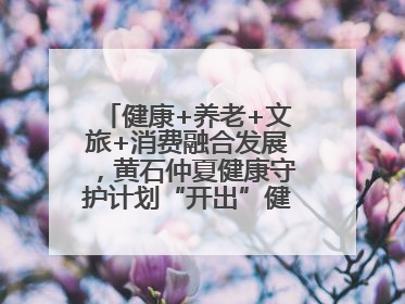 健康+养老+文旅+消费融合发展，黄石仲夏健康守护计划“开出”健康新业态