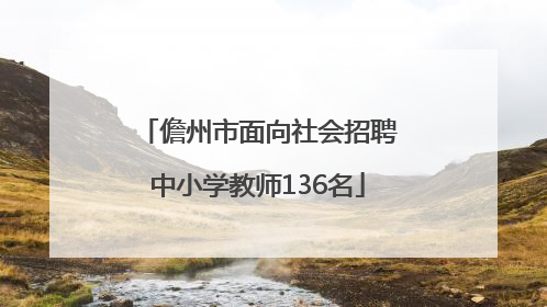 儋州市面向社会招聘中小学教师136名